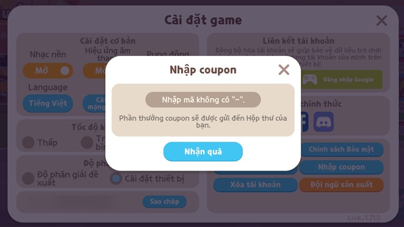 Các bạn có thể nhập code Play Together để nhận được nhiều phần quà hấp dẫn trong game.