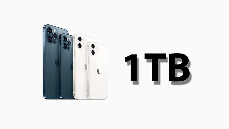 iPhone 13 Pro sẽ có mức dung lượng bộ nhớ lên đến 1 TB. Nguồn: Wccftech.