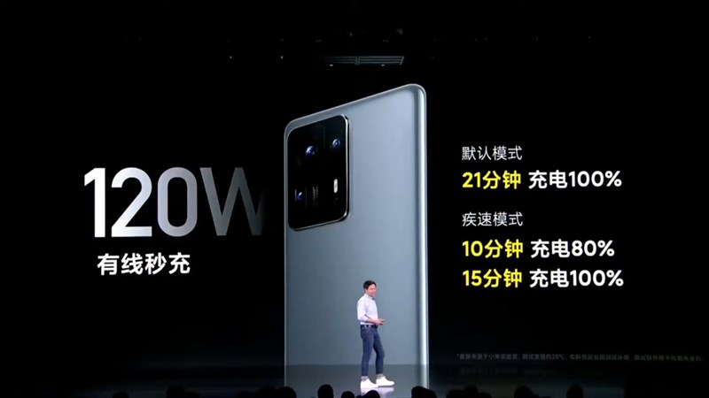 Xiaomi Mi MIX 4 được trang bị sạc siêu nhanh 120 W. Nguồn: Xiaomi. Xiaomi Mi MIX 4 được trang bị sạc siêu nhanh 120 W. Nguồn: Xiaomi.