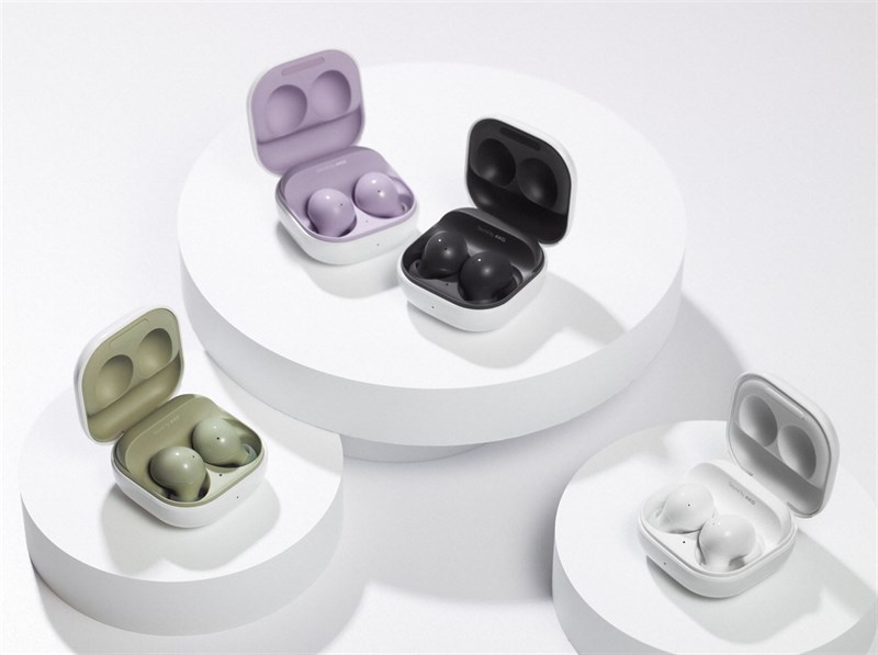 4 tùy chọn màu sắc đầy trẻ trung của Galaxy Buds 2 . Nguồn: Samsung.