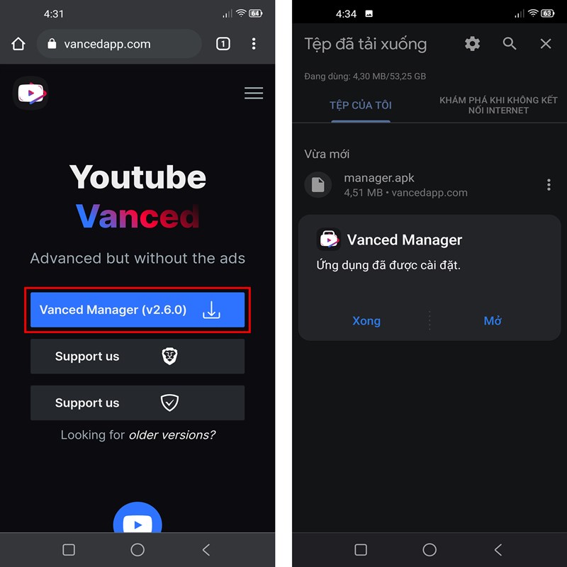 Cách tải YouTube Vanced v16.29.39 mới