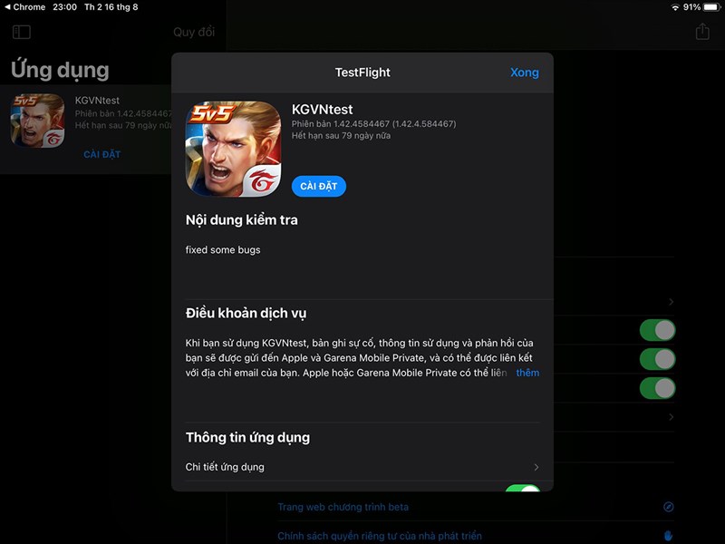 Tải về phiên bản Liên Quân thử nghiệm cho iOS Tải về phiên bản Liên Quân thử nghiệm cho iOS