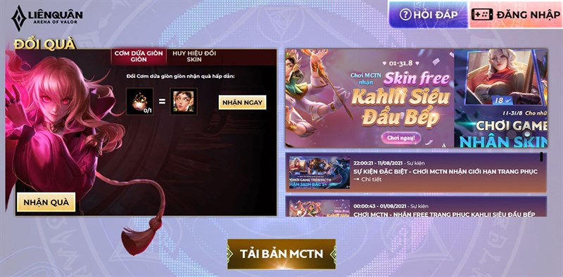 Tải về phiên bản Liên Quân thử nghiệm cho android Tải về phiên bản Liên Quân thử nghiệm cho android