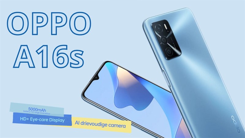 OPPO A16s ra mắt với ba camera, pin 5.000mAh và hỗ trợ NFC