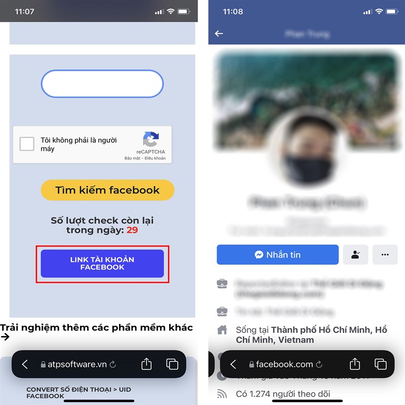 Cách tìm Facebook qua Zalo