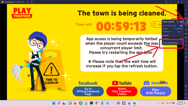 Bạn cần phải truy cập vào Game Controls > Open advanced editor... Bạn cần phải truy cập vào Game Controls > Open advanced editor...