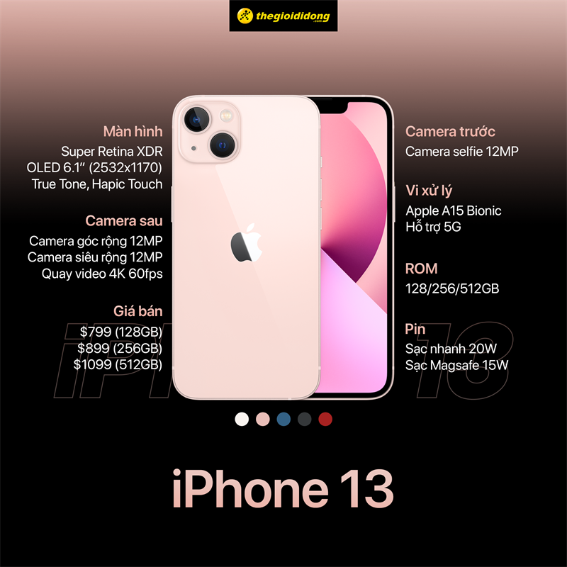 Cấu hình iPhone 13.