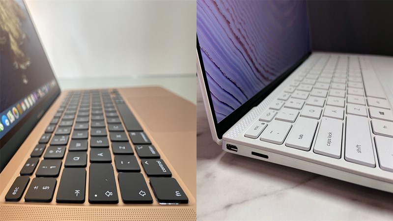 Cả hai laptop đều cho trải nghiệm gõ tốt Cả hai laptop đều cho trải nghiệm gõ tốt