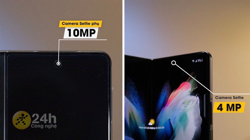 Thông số 2 camera selfie của Samsung Galaxy Z Fold3 5G. Thông số 2 camera selfie của Samsung Galaxy Z Fold3 5G.