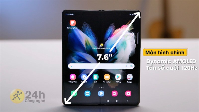 Màn hình chính của Galaxy Z Fold3 5G.
