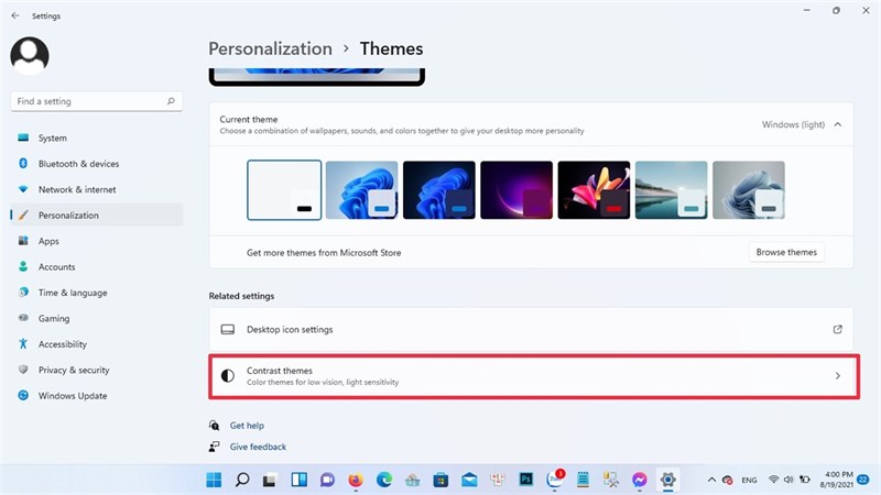 cách thay đổi theme Windows 11