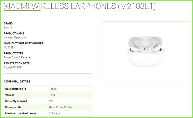 Tai nghe không dây Earphones mới của Xiaomi xuất hiện trên WPC Tai nghe không dây Earphones mới của Xiaomi xuất hiện trên WPC