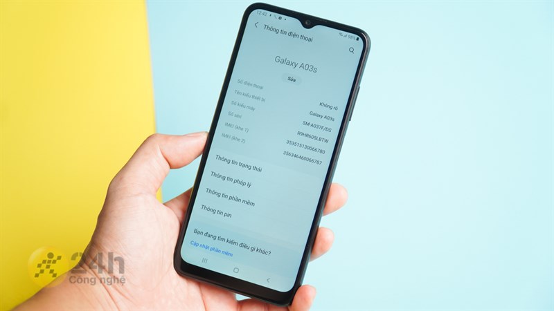 Galaxy A03s được trang bị thông số cấu hình đủ dùng.