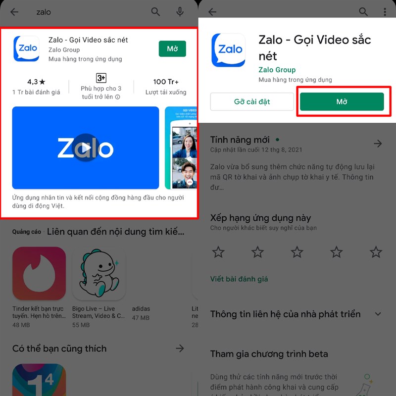 Bỏ quan tâm Zalo