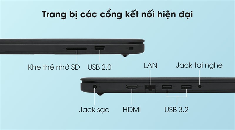 Cổng kết nối trên Laptop Dell Inspiron 3501 i3 1115G4 (P90F005N3501C) Cổng kết nối trên Laptop Dell Inspiron 3501 i3 1115G4 (P90F005N3501C)