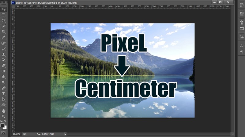 Cách đổi pixel sang cm trong photoshop