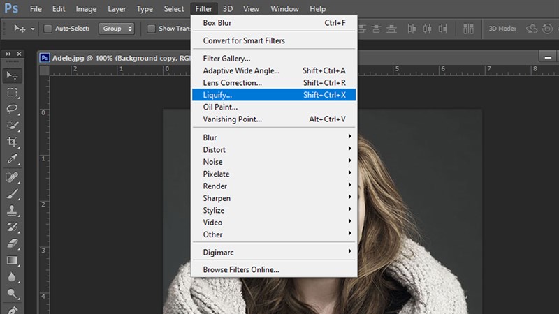 Cách chỉnh người béo thành gầy trong Photoshop Cách chỉnh người béo thành gầy trong Photoshop
