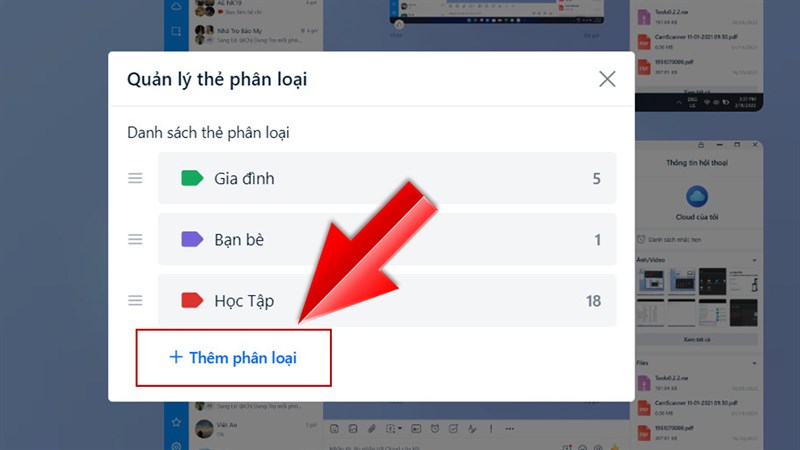 Cách phân loại trò chuyện trên Zalo Cách phân loại trò chuyện trên Zalo