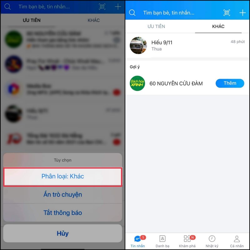 Cách phân loại trò chuyện trên Zalo Cách phân loại trò chuyện trên Zalo