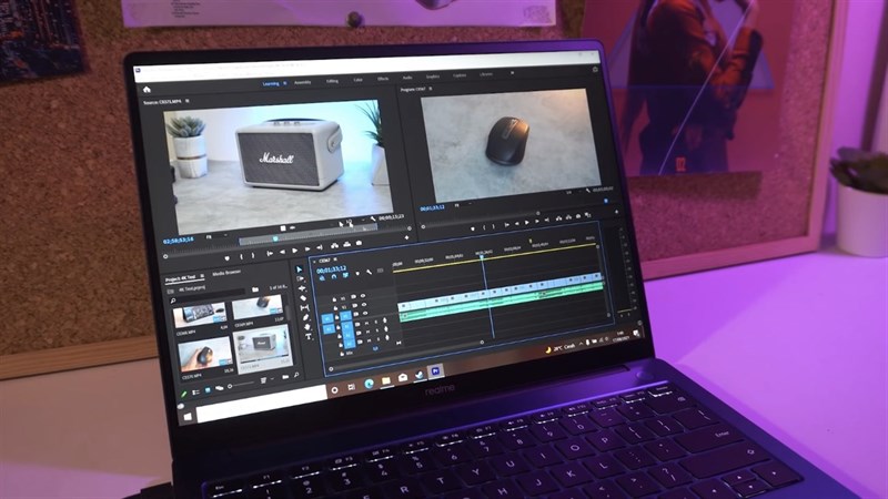 Với cấu hình của mình, Realme Book hoàn toàn có thể cân được các tác vụ nặng như edit video. Nguồn: FUZZ CHANNEL. Với cấu hình của mình, Realme Book hoàn toàn có thể cân được các tác vụ nặng như edit video. Nguồn: FUZZ CHANNEL.