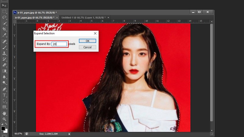 Cách thay đổi kích thước vùng chọn trong Photoshop