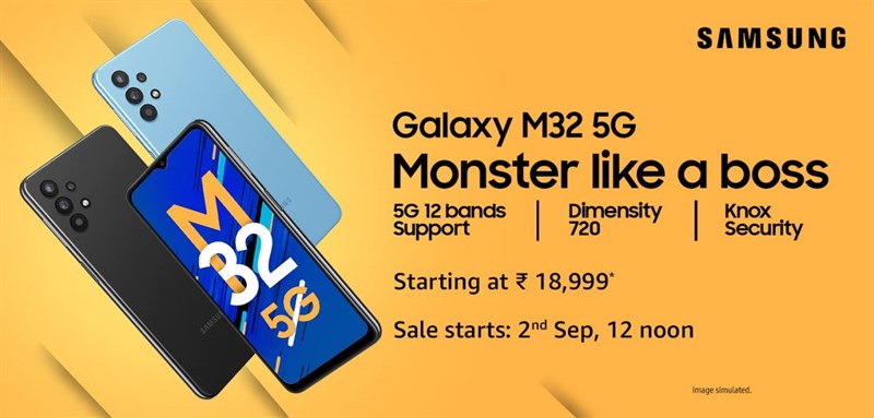 Giá và ngày mở bán chính thức của Galaxy M32 5G Giá và ngày mở bán chính thức của Galaxy M32 5G