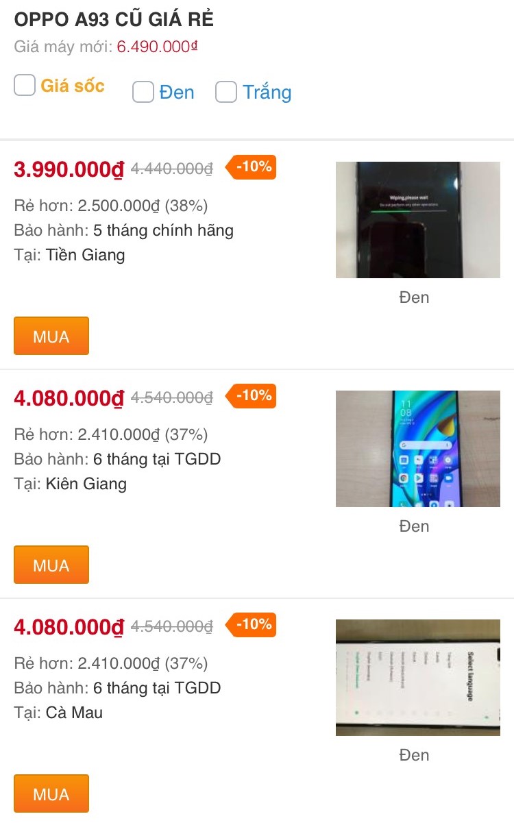 OPPO A93 cũ OPPO A93 cũ
