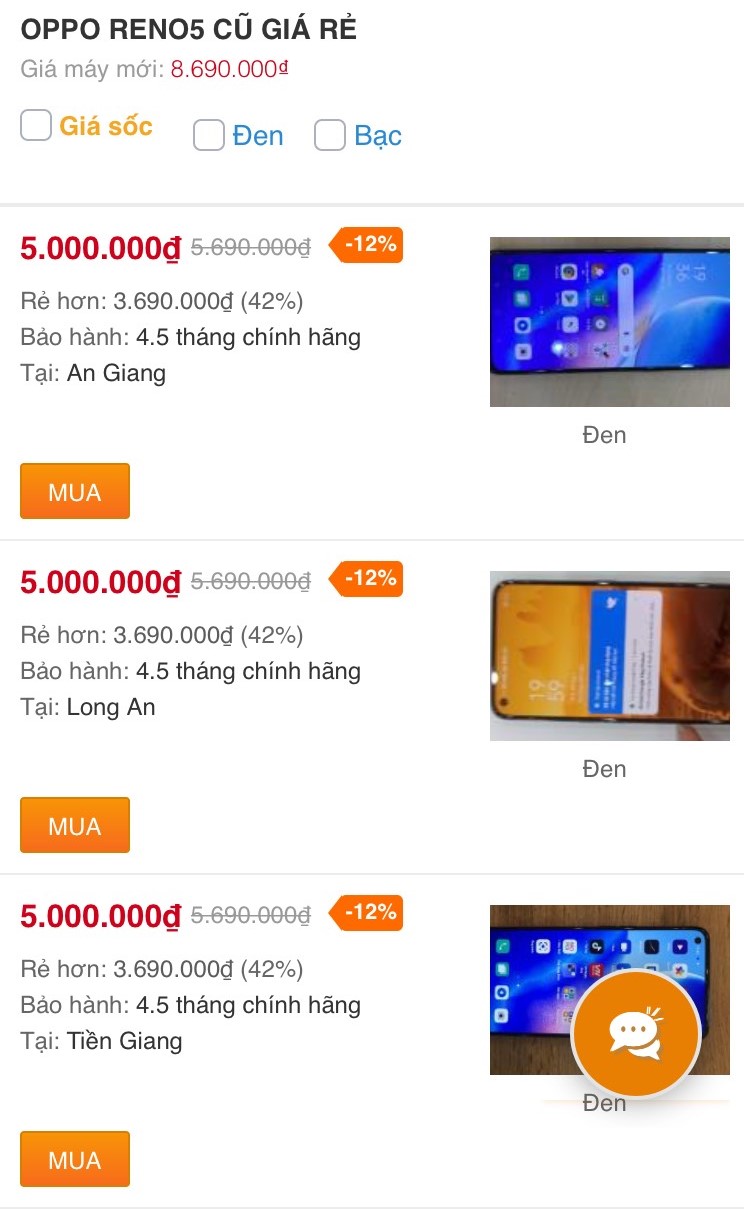OPPO Reno5 cũ OPPO Reno5 cũ