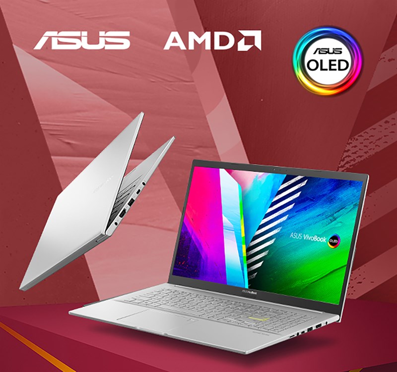 Thiết kế ASUS VivoBook M513 OLED mỏng nhẹ và thời trang. Nguồn: ASUS VietNam.