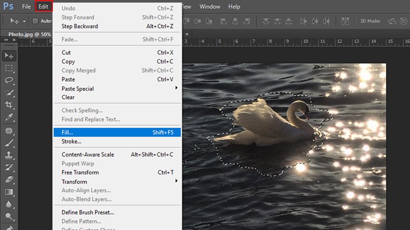 Cách xóa vùng chọn trong Photoshop Cách xóa vùng chọn trong Photoshop