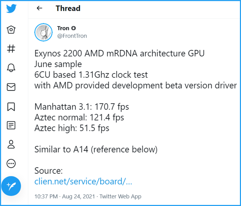 Chip Exynos 2200 dùng GPU AMD mRDNA lộ điểm chuẩn Chip Exynos 2200 dùng GPU AMD mRDNA lộ điểm chuẩn