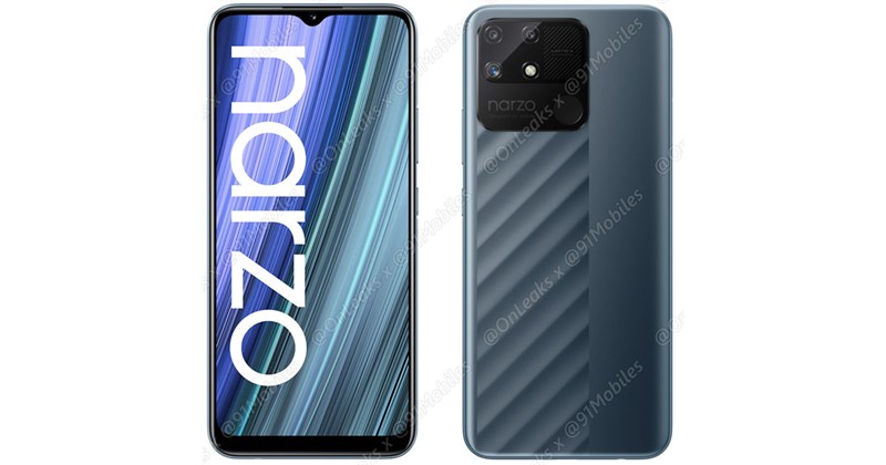 Realme Narzo 50i sẽ gần giống với thiết kế của Realme Narzo 50A được tiết lộ gần đây. Realme Narzo 50i sẽ gần giống với thiết kế của Realme Narzo 50A được tiết lộ gần đây.