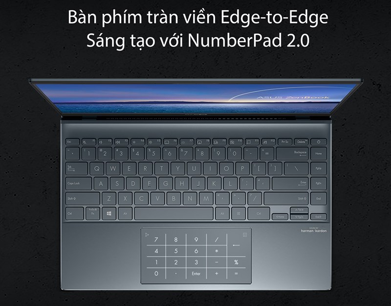 Bàn phím và TouchPad của ASUS ZenBook Flip 13. Nguồn: ASUS.