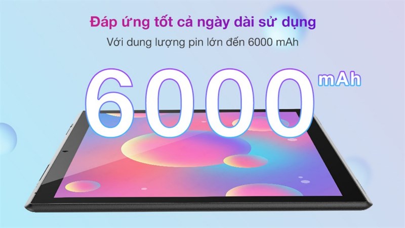 Viên pin lớn dung lượng 6.000 mAh đủ để sử dụng cả ngày dài. Viên pin lớn dung lượng 6.000 mAh đủ để sử dụng cả ngày dài.