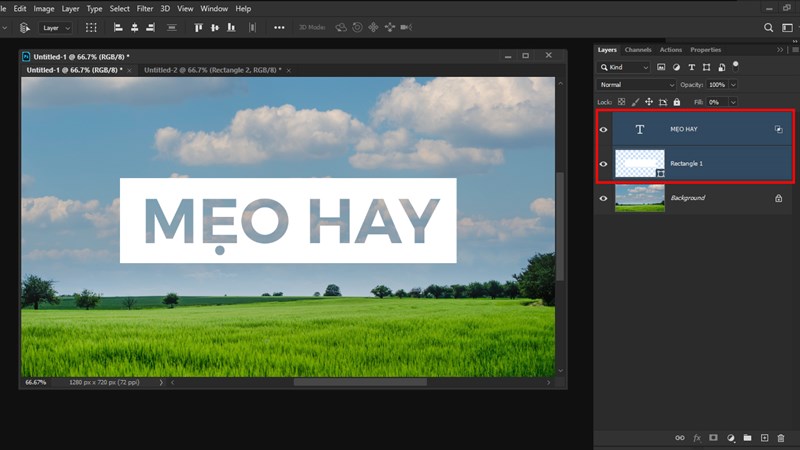 Cách làm chữ trong suốt trong Photoshop Cách làm chữ trong suốt trong Photoshop