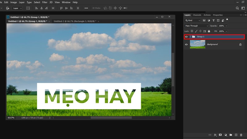 Cách làm chữ trong suốt trong Photoshop Cách làm chữ trong suốt trong Photoshop