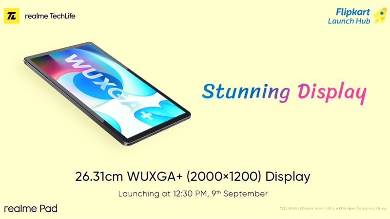 Realme Pad sẽ chính thức ra mắt vào ngày 9/9/2021 Realme Pad sẽ chính thức ra mắt vào ngày 9/9/2021
