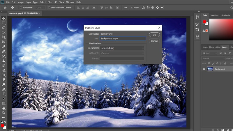 Cách tạo tuyết trong Photoshop Cách tạo tuyết trong Photoshop