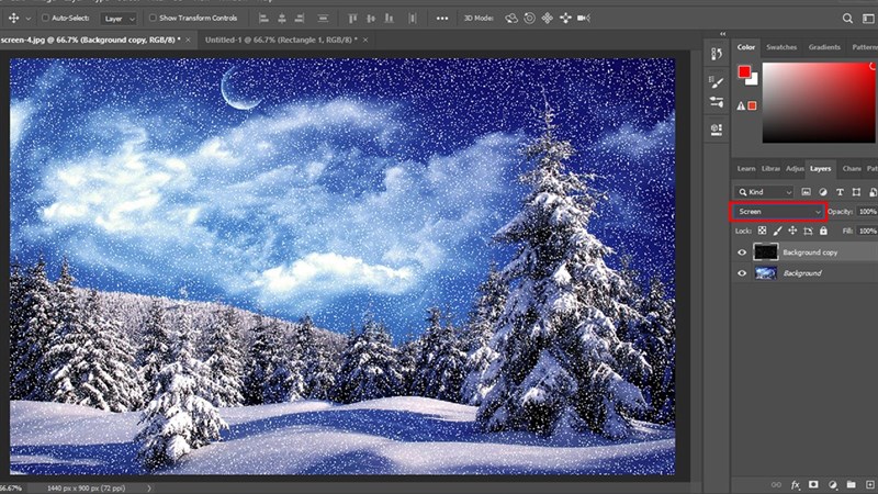 Cách tạo tuyết trong Photoshop Cách tạo tuyết trong Photoshop