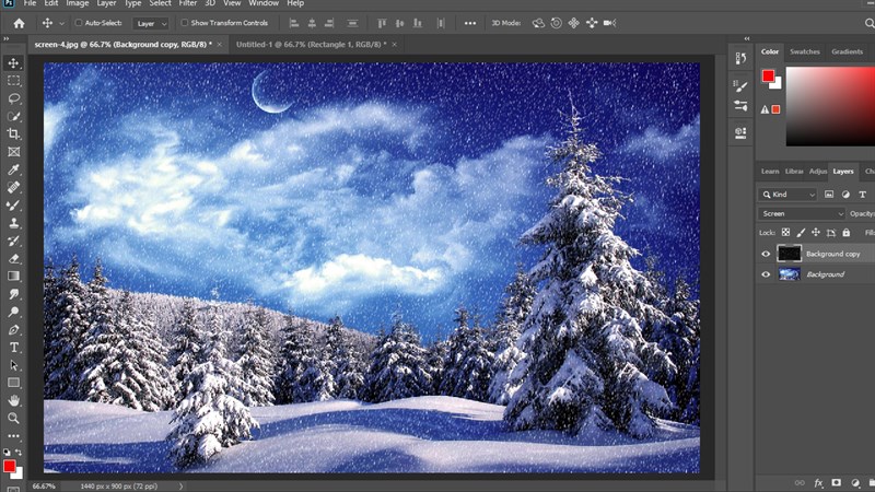 Cách tạo tuyết trong Photoshop Cách tạo tuyết trong Photoshop