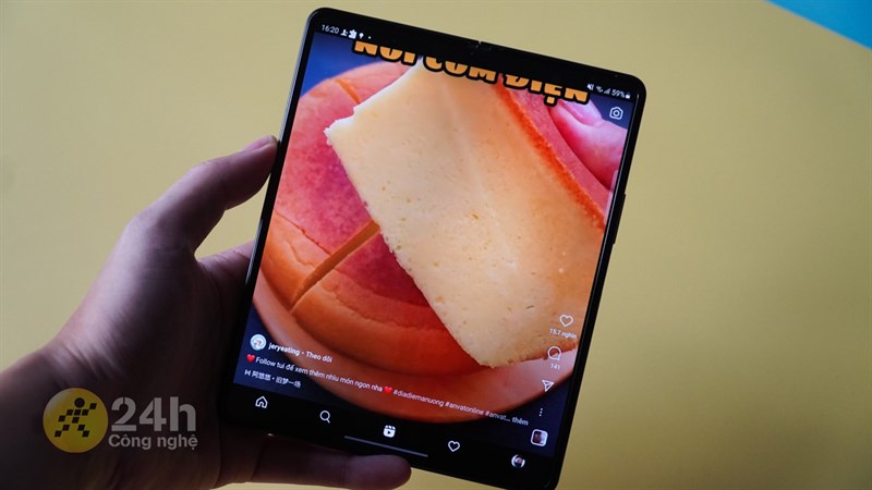 Nếu để ứng dụng Instagram Reels hiển thị toàn màn hình thì nội dung sẽ bị cắt bớt. Nếu để ứng dụng Instagram Reels hiển thị toàn màn hình thì nội dung sẽ bị cắt bớt.