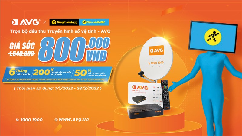 Lắp đặt truyền hình số vệ tinh của AVG, nhận ngay khuyến mại khủng Lắp đặt truyền hình số vệ tinh của AVG, nhận ngay khuyến mại khủng