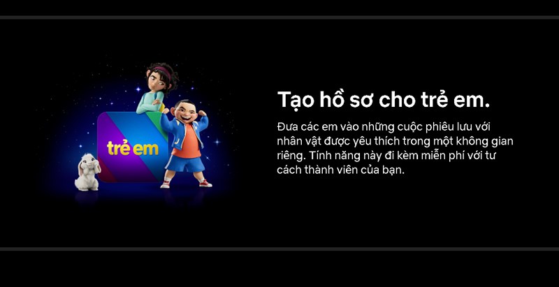 Tạo hồ sơ cho trẻ em trên Netflix