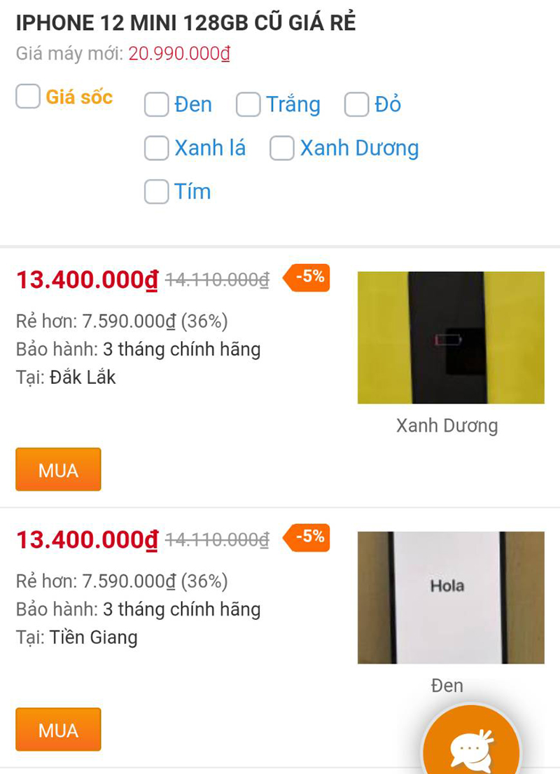 IPHONE 12 MINI 128GB CŨ GIẢM SỐC IPHONE 12 MINI 128GB CŨ GIẢM SỐC