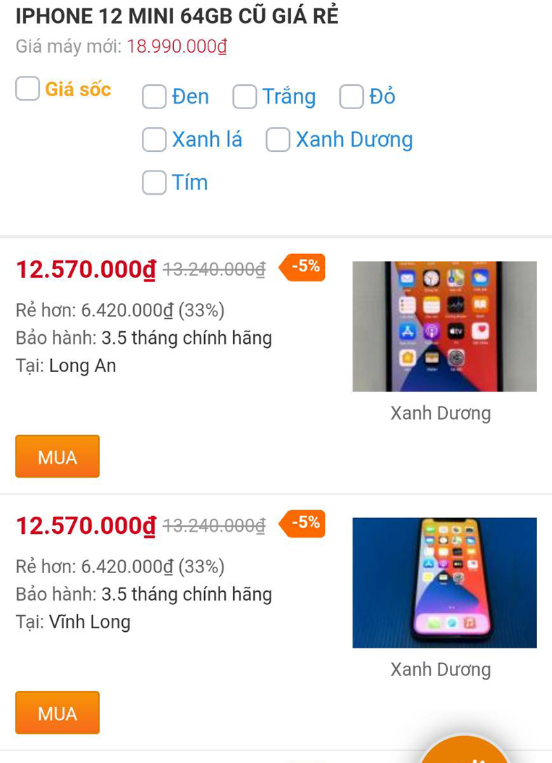 IPHONE 12 MINI 64GB CŨ GIẢM SỐC IPHONE 12 MINI 64GB CŨ GIẢM SỐC