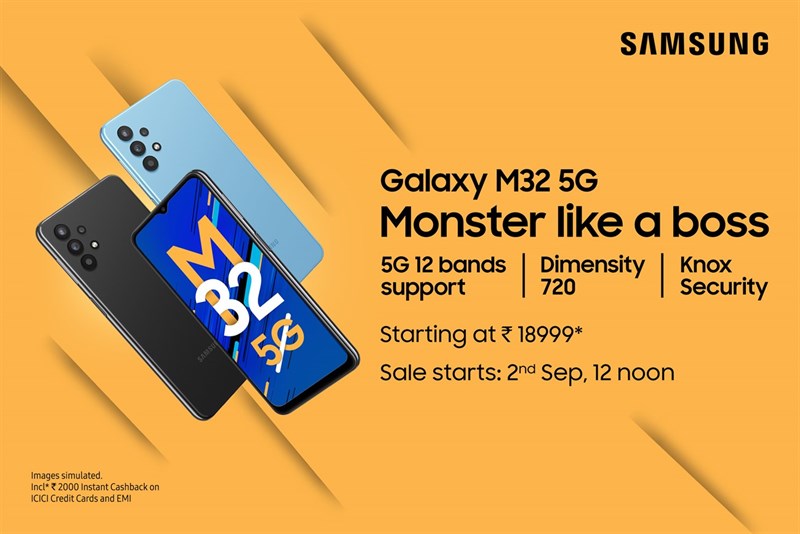 Galaxy M32 5G có giá tại Ấn Độ từ 6.5 triệu đồng. Galaxy M32 5G có giá tại Ấn Độ từ 6.5 triệu đồng.
