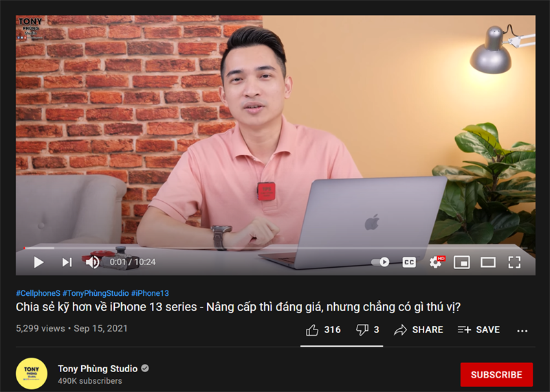 Nhận định về iPhone 13 Series của reviewer Tony Phùng Nhận định về iPhone 13 Series của reviewer Tony Phùng