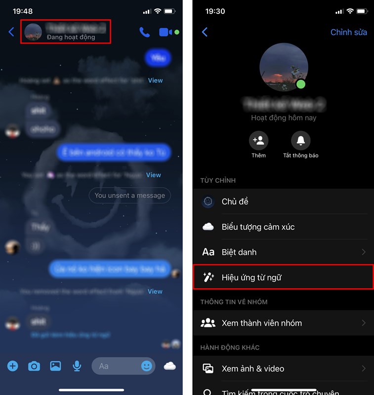 Cách gửi tin nhắn có hiệu ứng từ ngữ trên Messenger Cách gửi tin nhắn có hiệu ứng từ ngữ trên Messenger