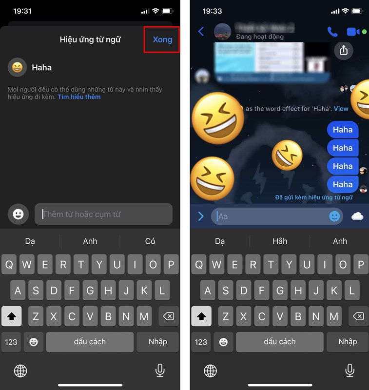 Cách gửi tin nhắn có hiệu ứng từ ngữ trên Messenger Cách gửi tin nhắn có hiệu ứng từ ngữ trên Messenger