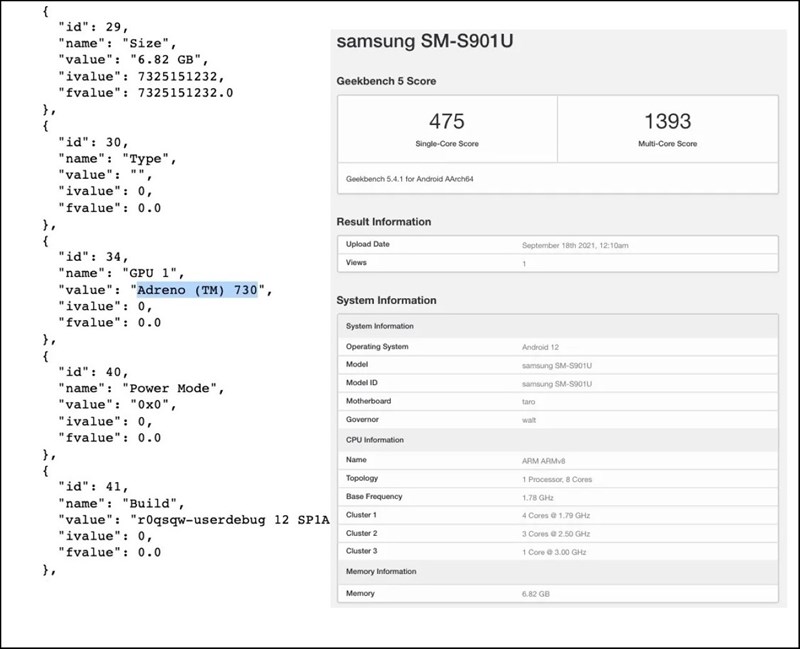 Galaxy S22 xuất hiện trên Geekbench với Snapdragon 895